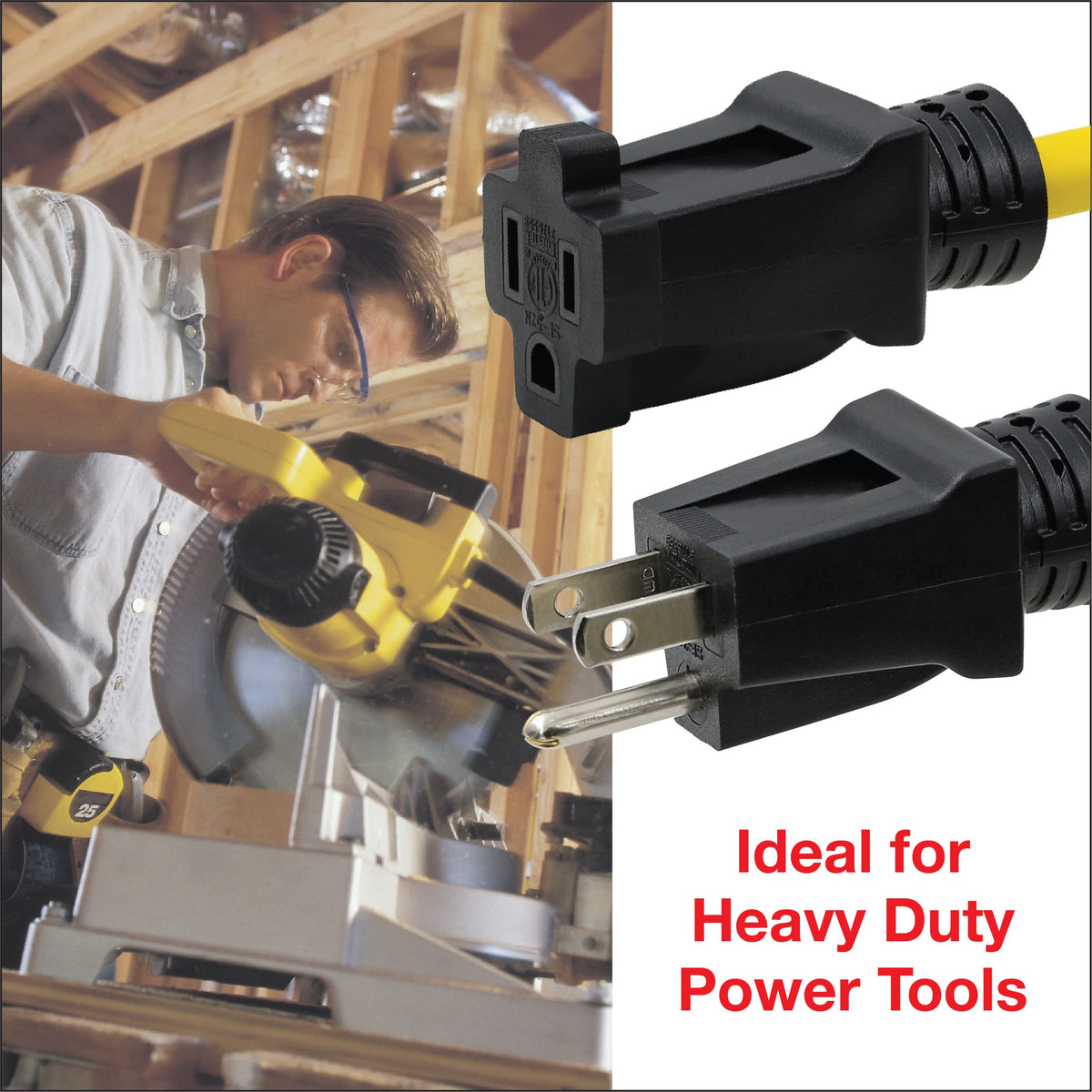 50 ft 12/3 SJTW Heavy Duty Outdoor Extension Cord G4297