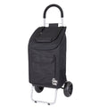 Black Foldable Shopping Cart with Wheels and Removable Bag C646