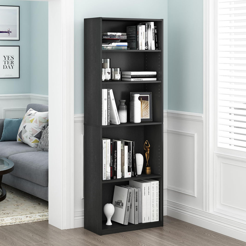5-Tier Book Shelf with Adjustable Shelves R3254