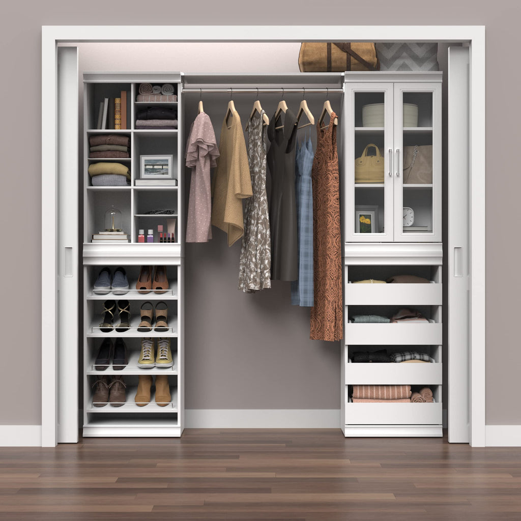 White 4 Drawer Wood Modular Storage Unit B507