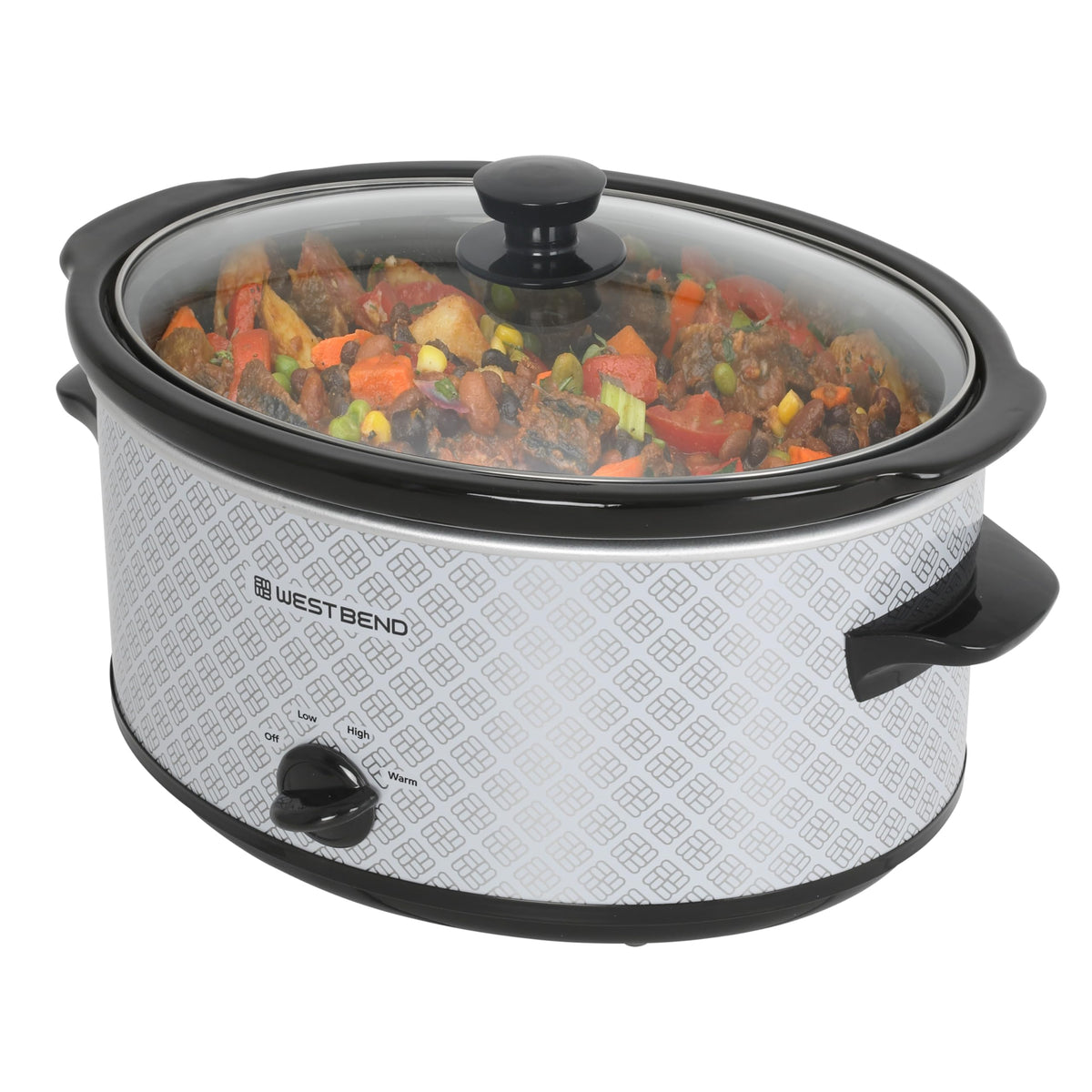 6-Quart Slow Cooker with Ceramic Crockpot and Glass Lid F90948