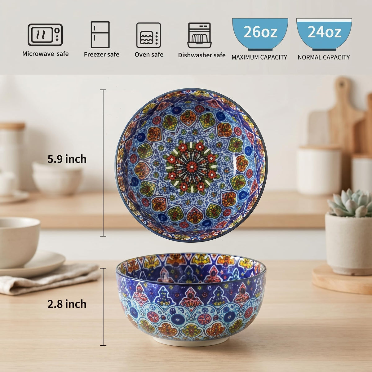 Ceramic Soup Bowls Set of 4 N52654
