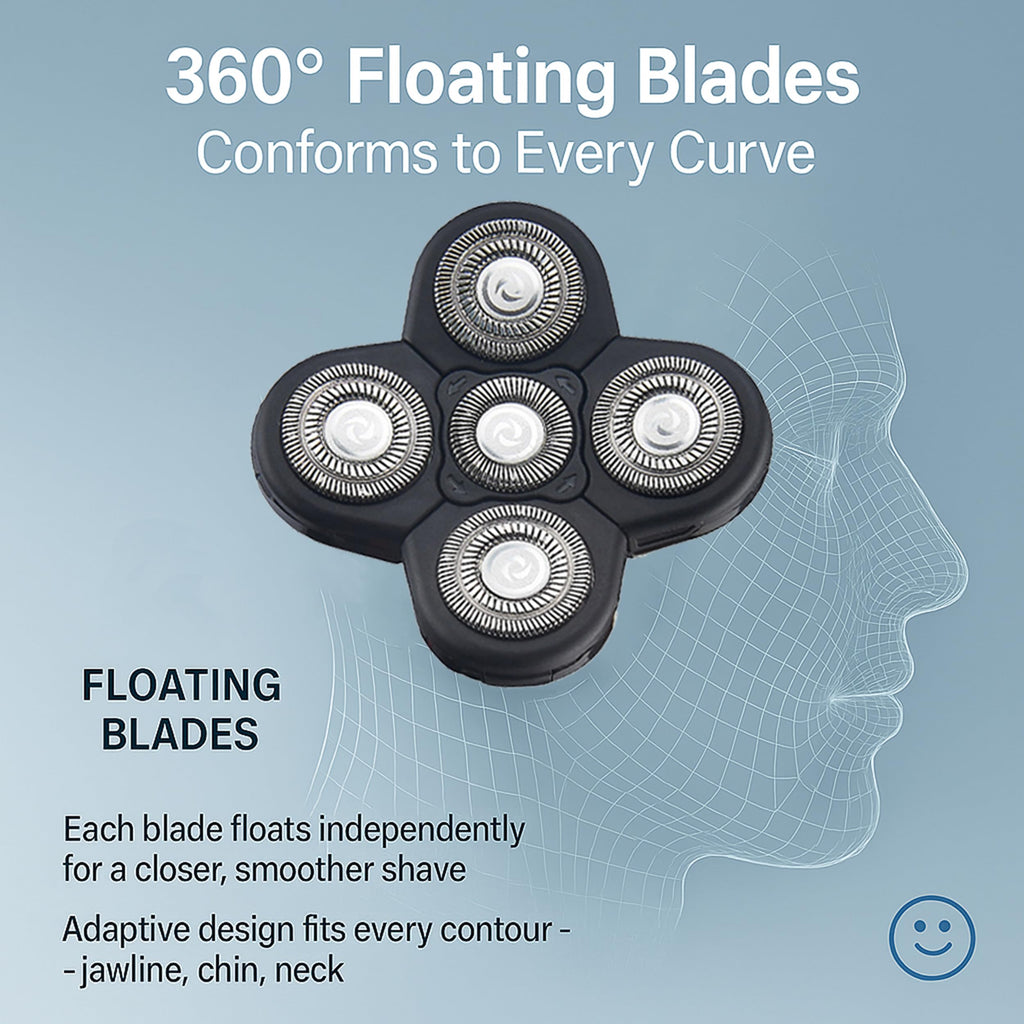 5 Pack Replacement Blades for Electric Head Shavers O694