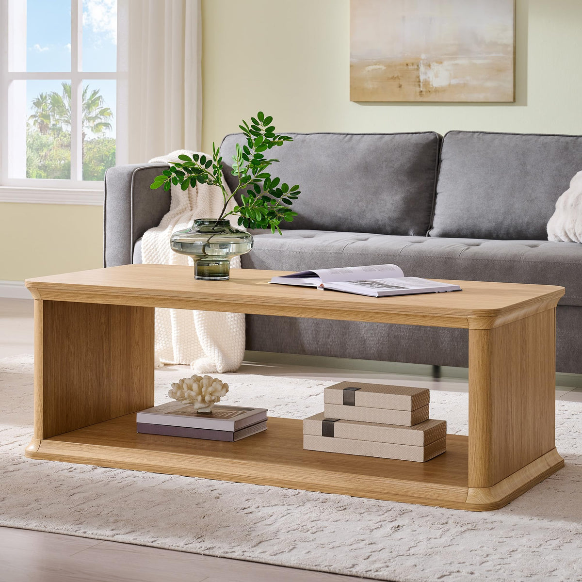 47.6" Wood Coffee Table M8571