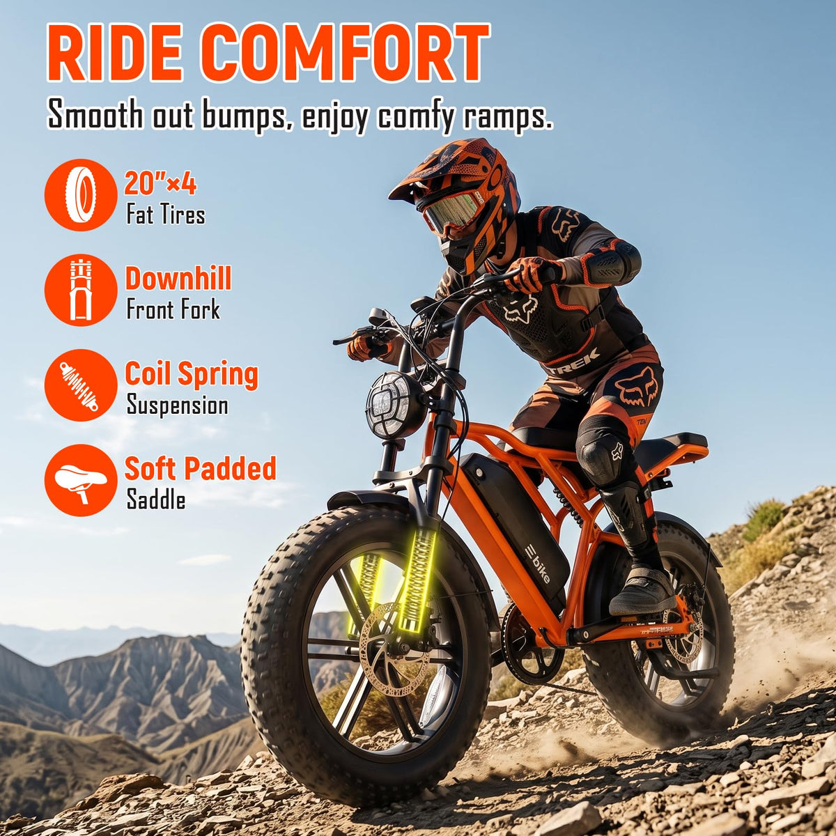 Electric Bike 2000W Peak Motor 48V Removable Battery U172