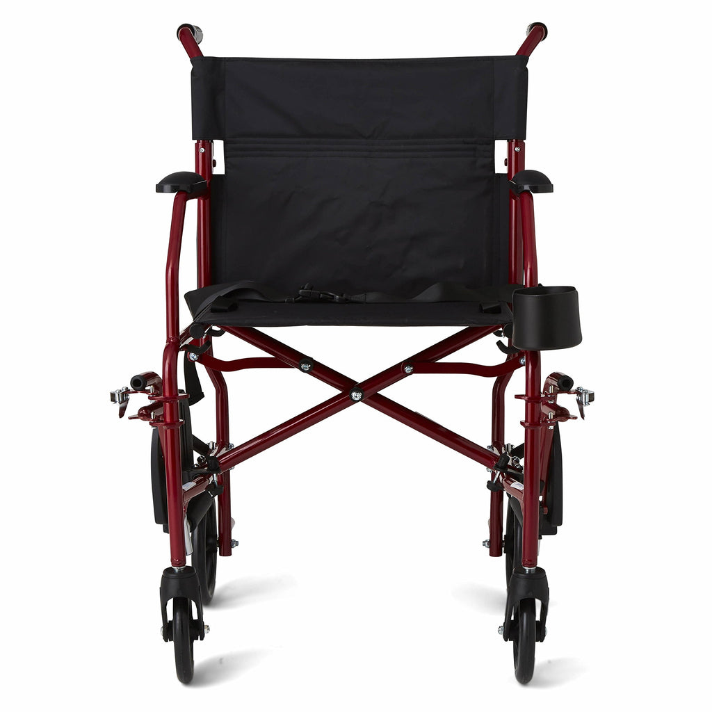 Ultra Lightweight Foldable Transport Wheelchair 19-Inch Seat Y48340