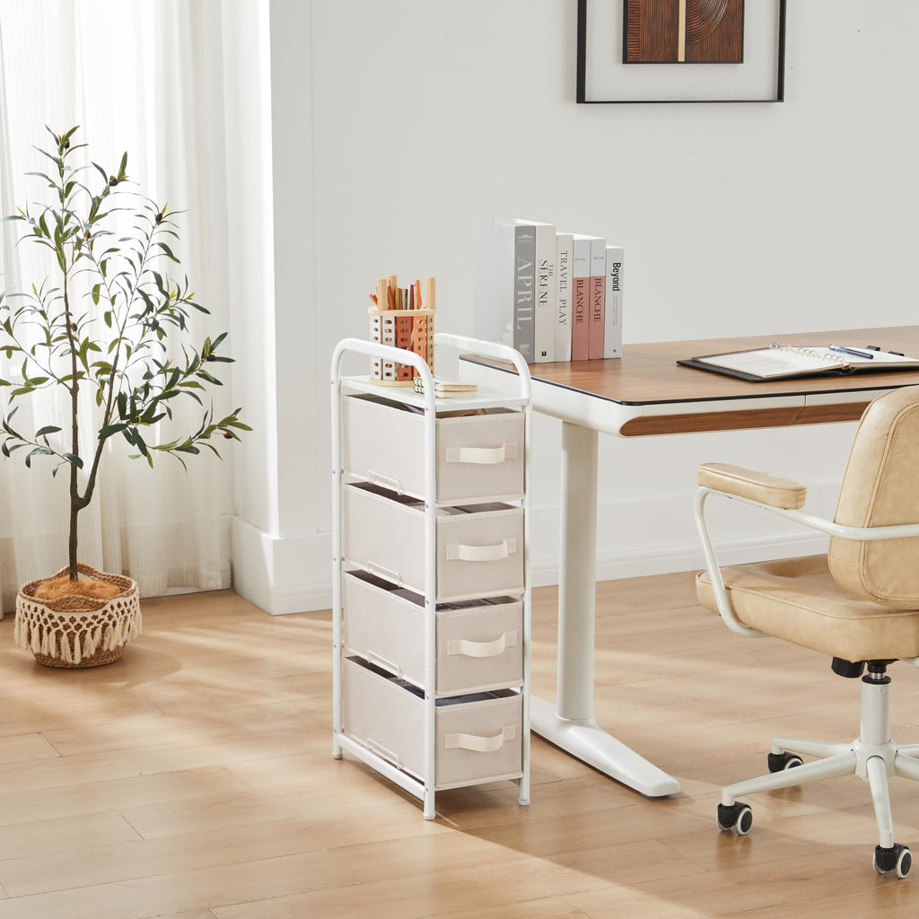 4 Drawer Narrow Fabric Dresser A3109