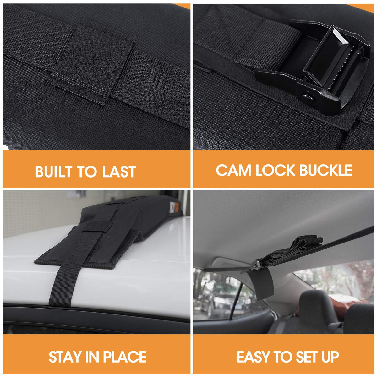 Soft Roof Rack Pads with Tie-Down Straps and Storage Bag W635654