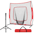 Baseball & Softball Training Net with Batting Tee, 7 x 7 ft. W402030