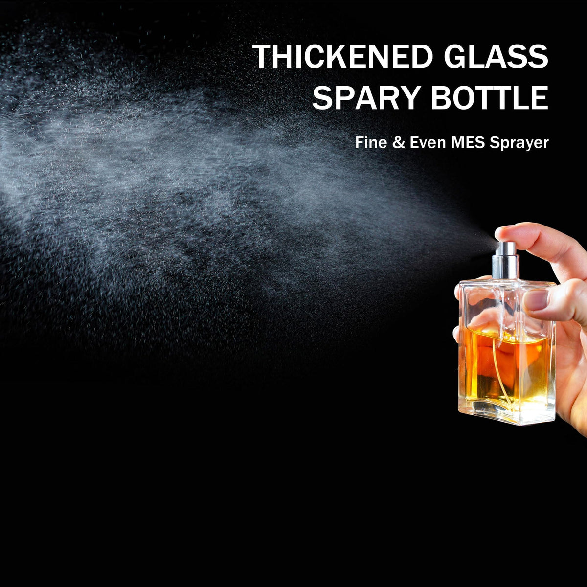2 Pack 100ml Refillable Glass Spray Bottles W882