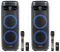 Dual 10" Wireless LED Bluetooth Speaker 2-Pack I4847