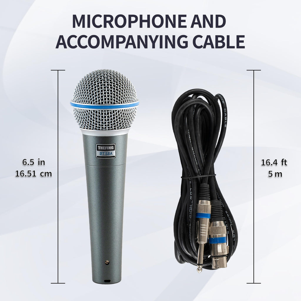 Wired Dynamic Handheld Karaoke Microphone with Audio Cable L44558