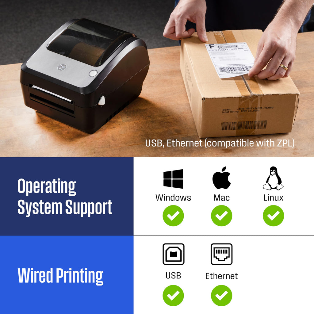 Thermal Shipping Label Printer USB 4x6 Commercial Grade Desktop Label Printer I423443