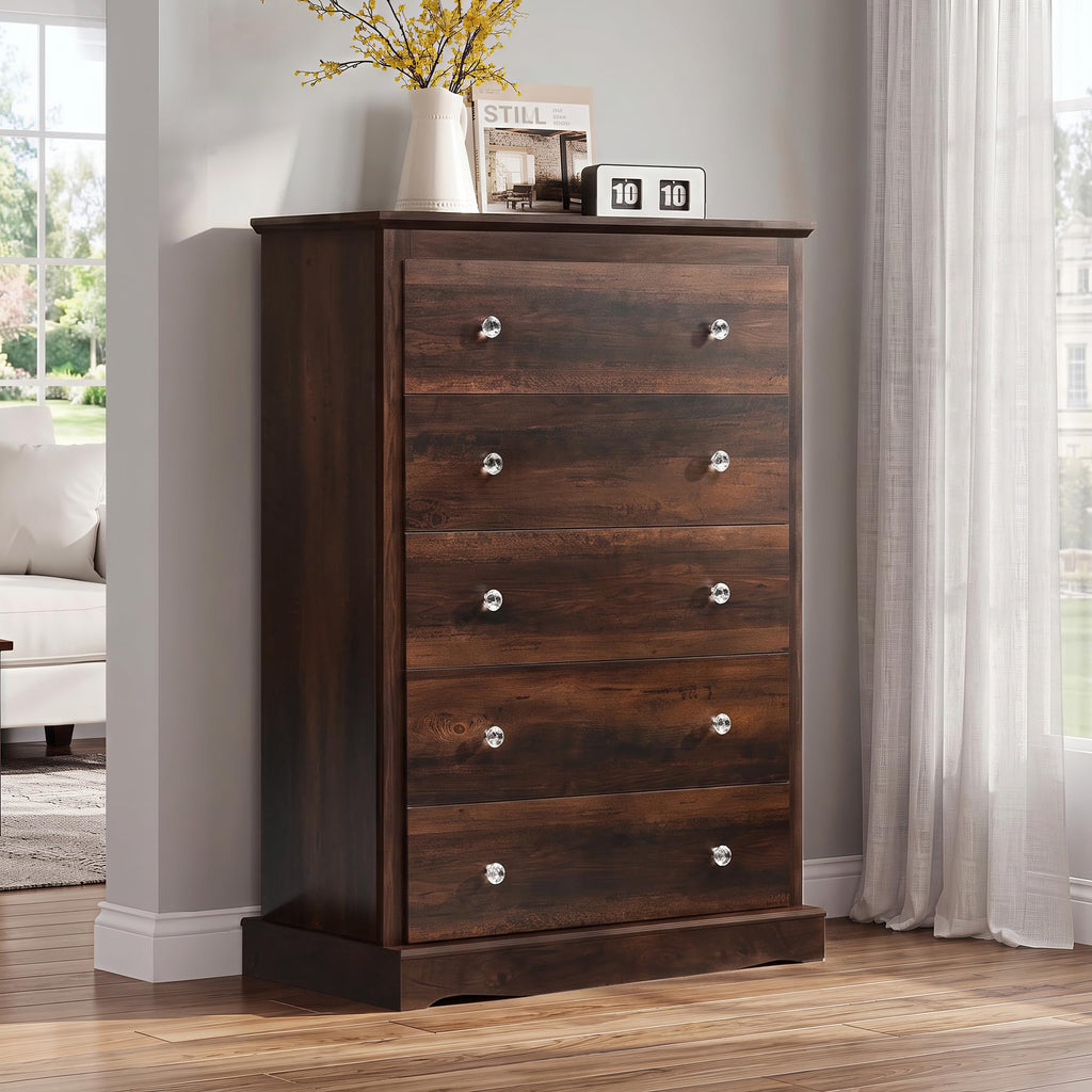 5 Drawer Rustic Brown Dresser C612585