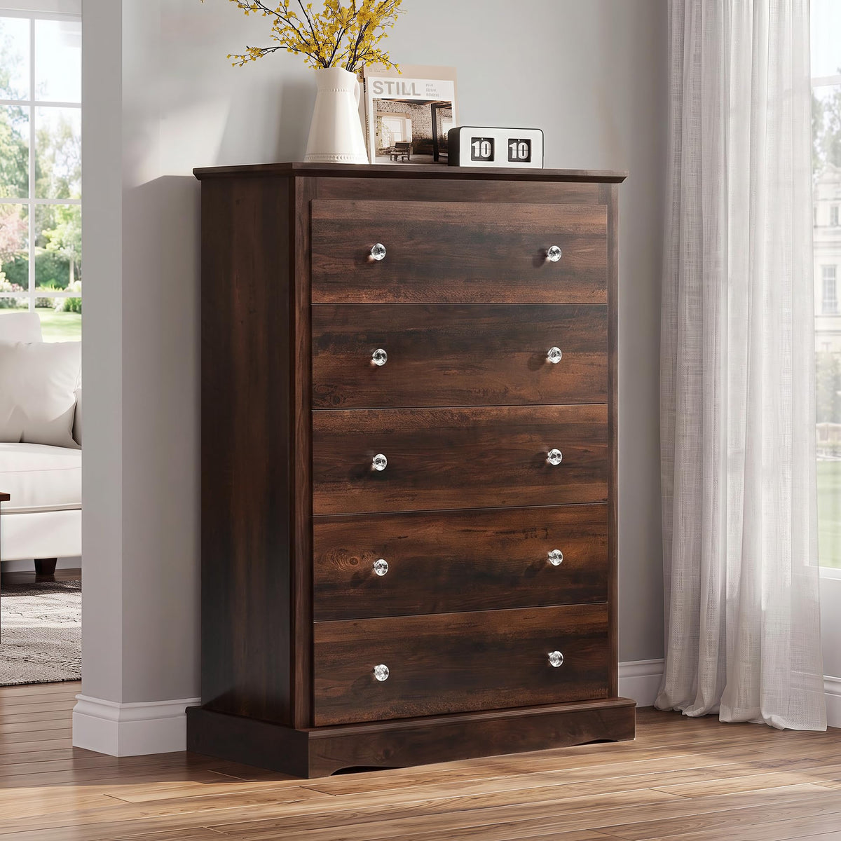 5 Drawer Rustic Brown Dresser C612585