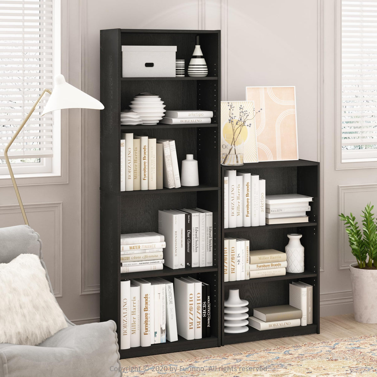5-Tier Book Shelf with Adjustable Shelves R3254