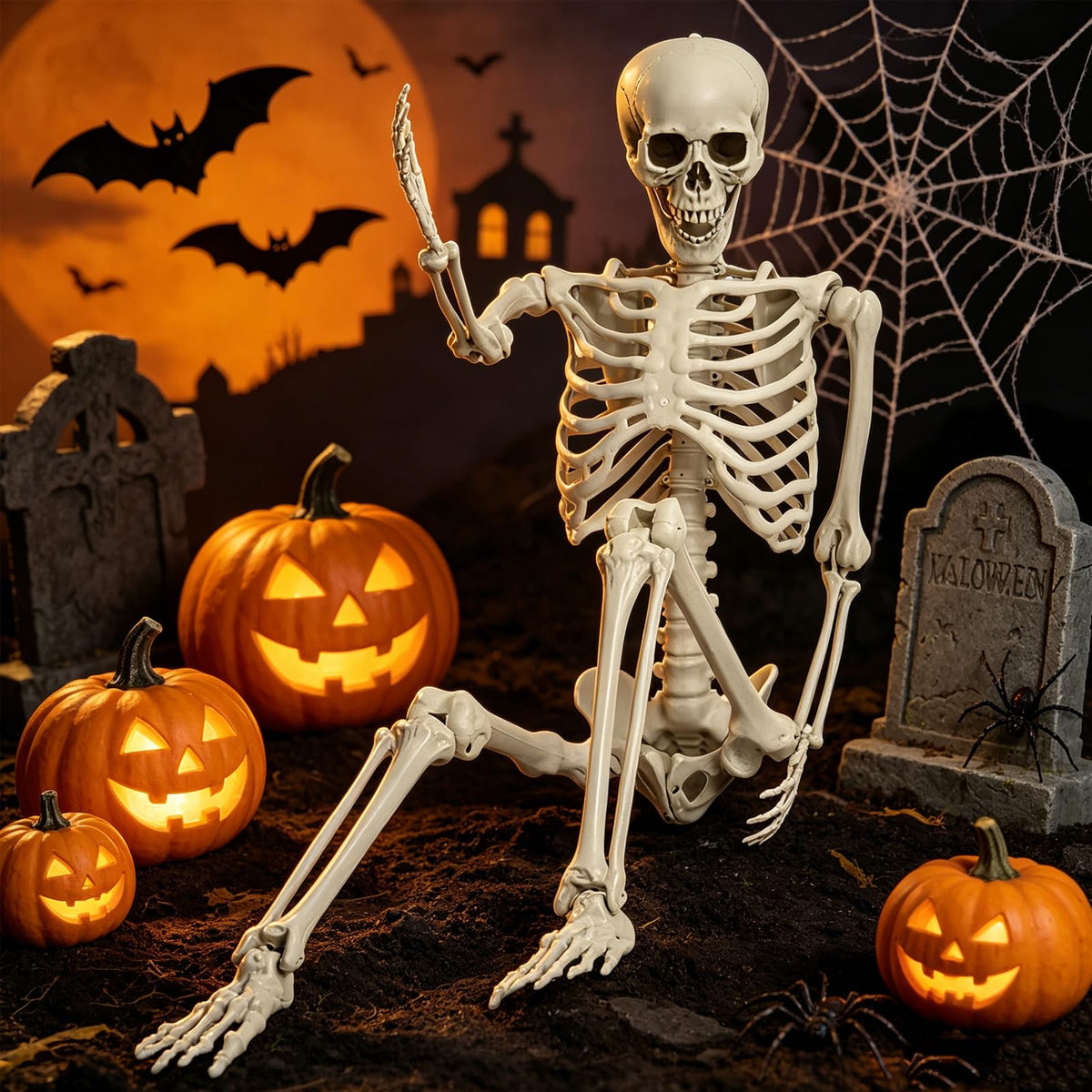 5.4FT Life Size Skeleton with Movable Joints G755