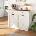 Antique White Laundry Hamper Cabinet with 2 Drawers C655793