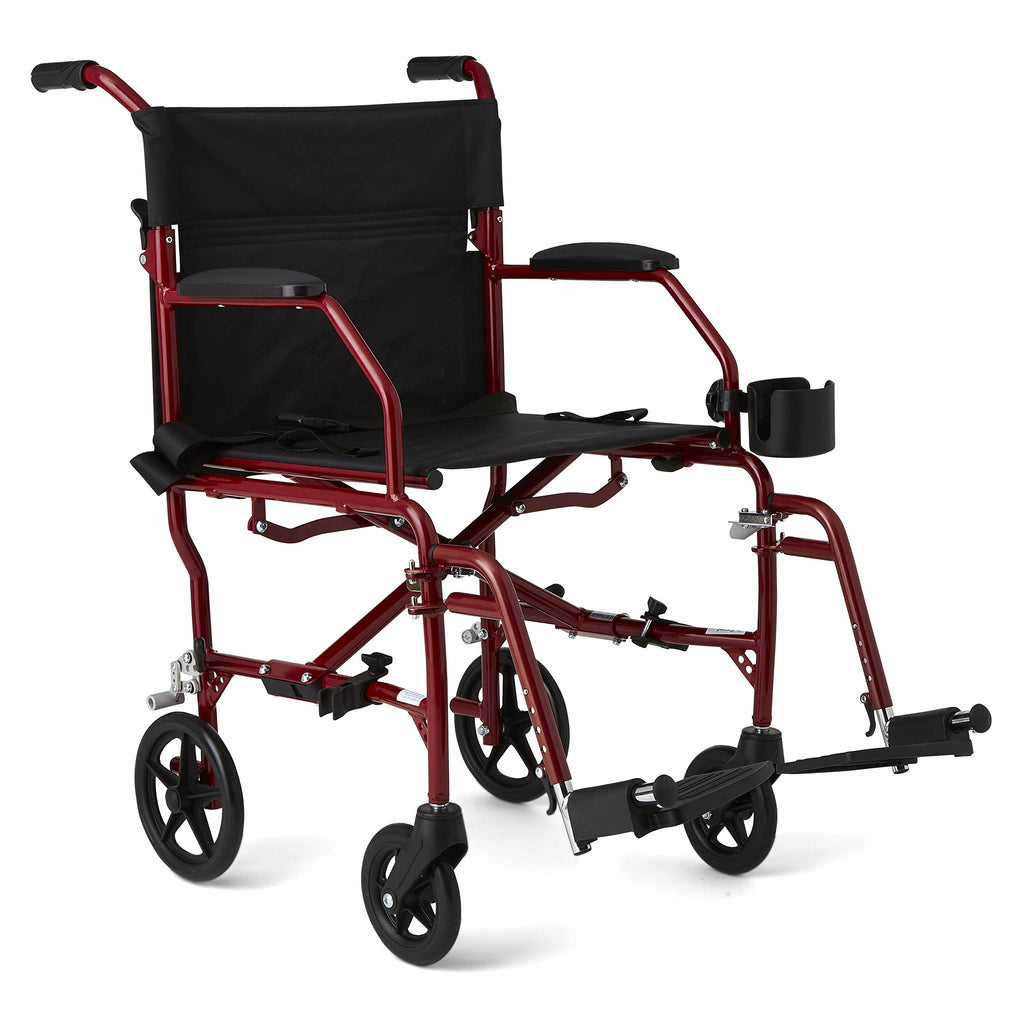 Ultra Lightweight Foldable Transport Wheelchair 19-Inch Seat Y48340