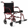 Ultra Lightweight Foldable Transport Wheelchair 19-Inch Seat Y48340
