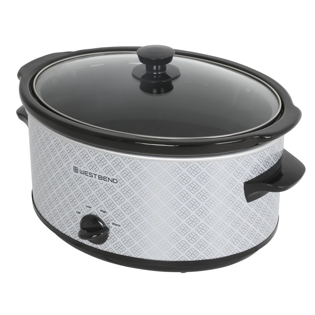 6-Quart Slow Cooker with Ceramic Crockpot and Glass Lid F90948