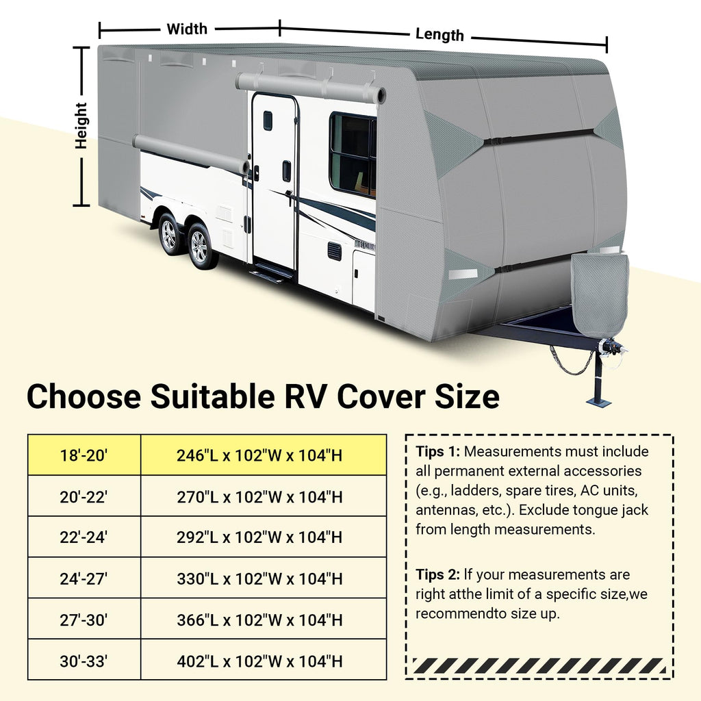18-20 ft Travel Trailer RV Cover S58938