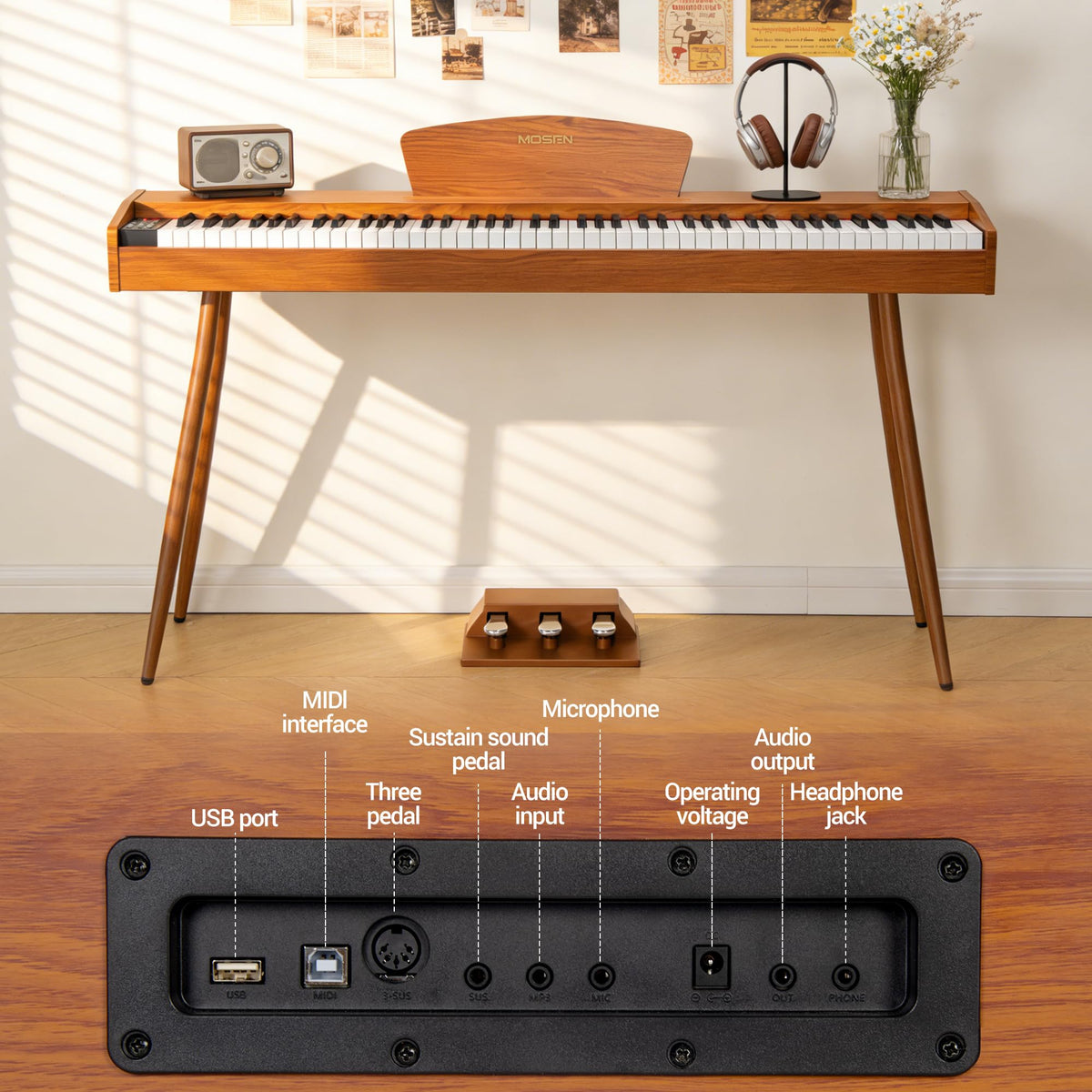 88 Key Weighted Digital Piano T3821