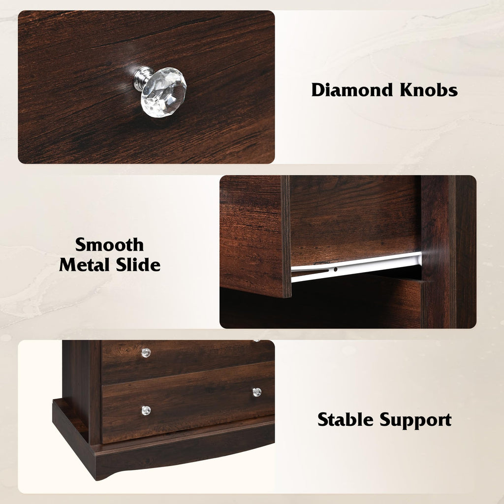 5 Drawer Rustic Brown Dresser C612585