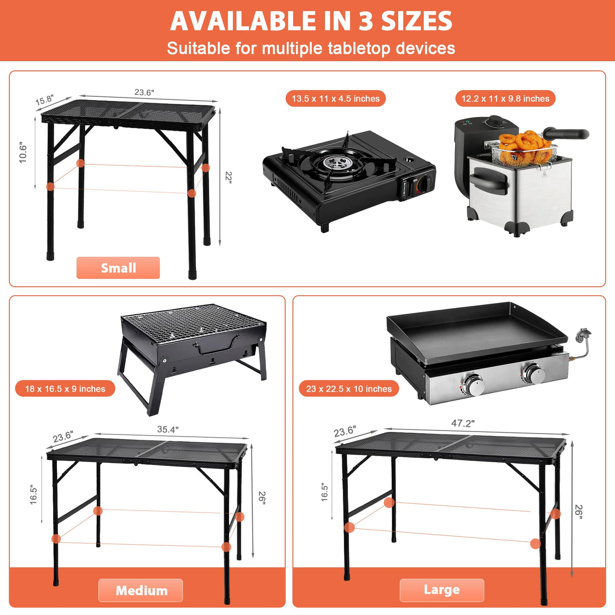 Folding Camping Grill Table E442546