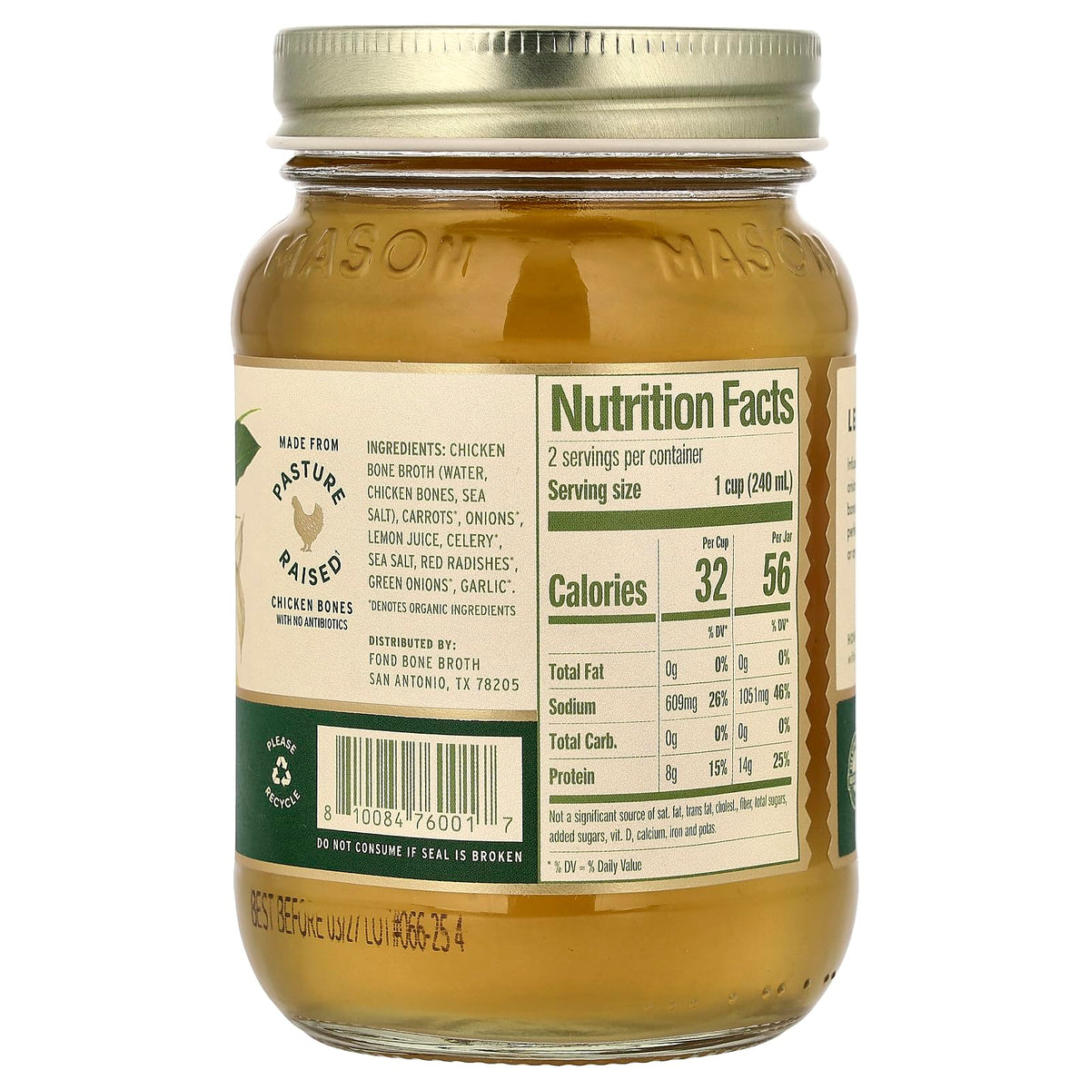 Chicken Bone Broth Lemon & Garlic 14 fl oz O266677