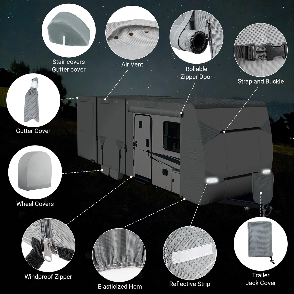 18-20 ft Travel Trailer RV Cover S58938