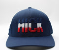 Navy Blue Cotton Blend Adjustable Snapback Baseball Cap D92647