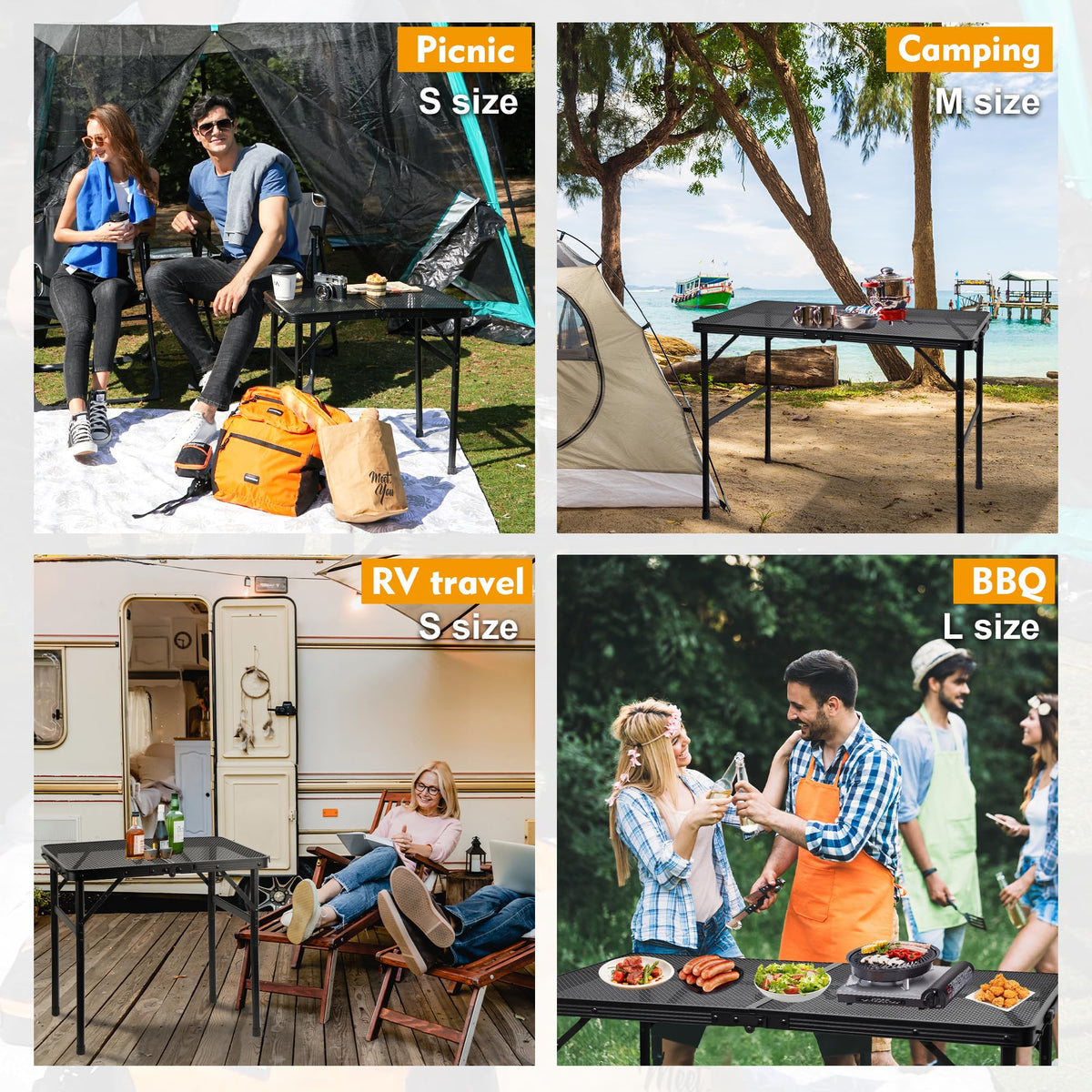 Folding Camping Grill Table E442546