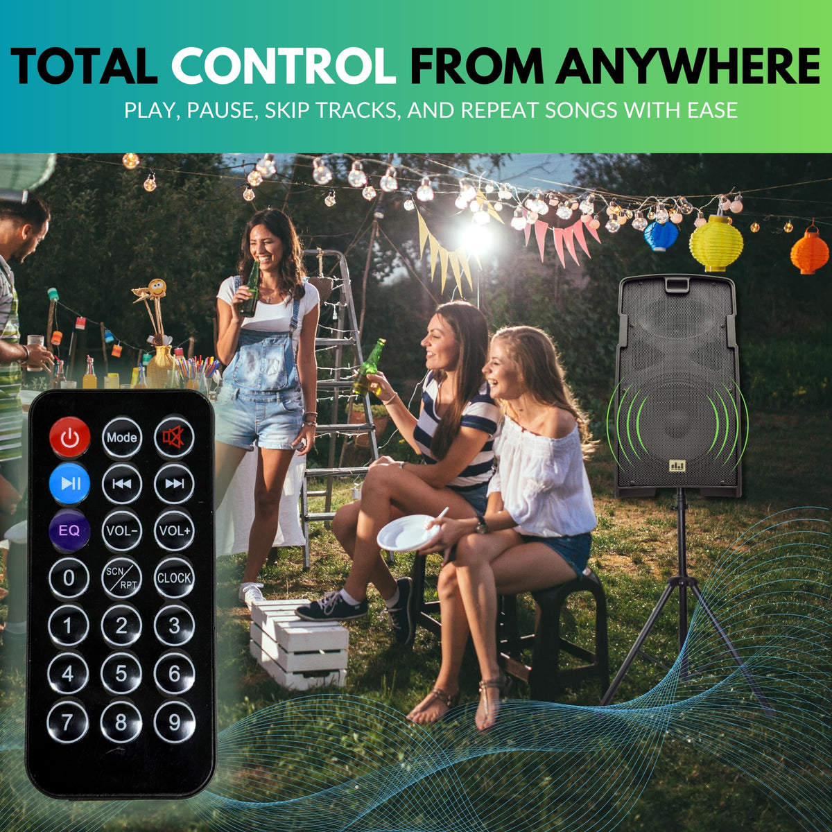 2000W PA Speaker System with Wireless Microphone E67679