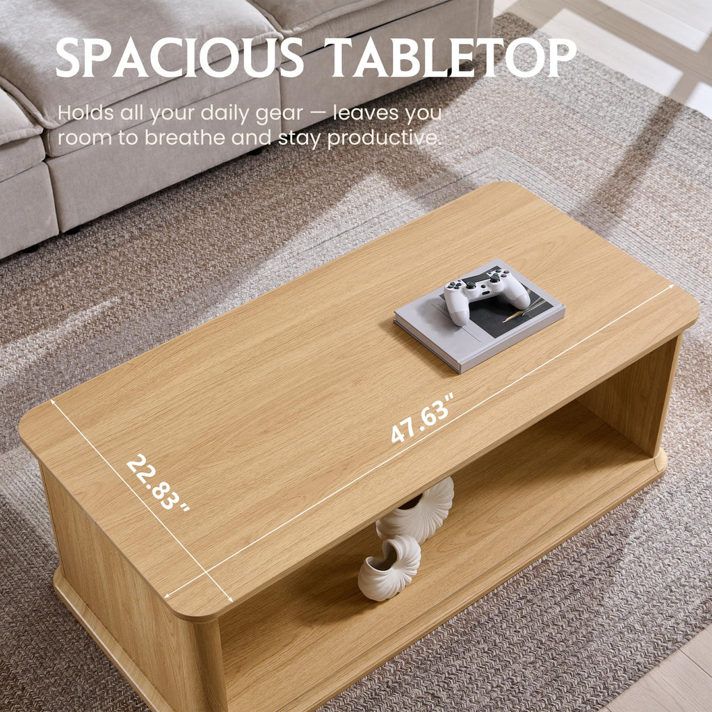 47.6" Wood Coffee Table M8571